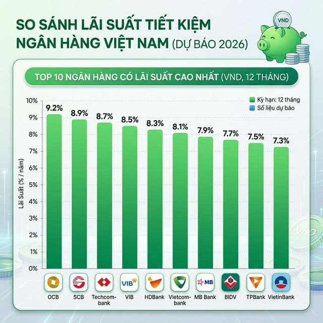 2D cartoon illustration referencing savings method at military bank MBBank