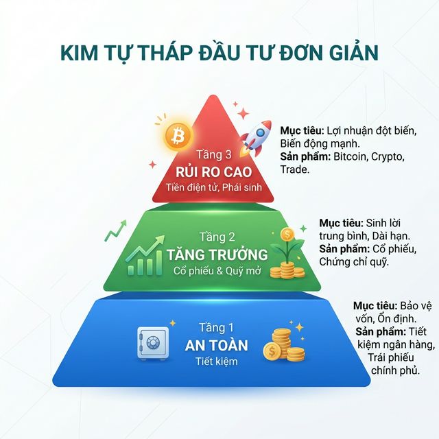 Mô hình tháp tài sản 3 tầng